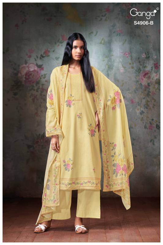 Ganga drusilla 4906 wholesale designer dress material in hyderabad
